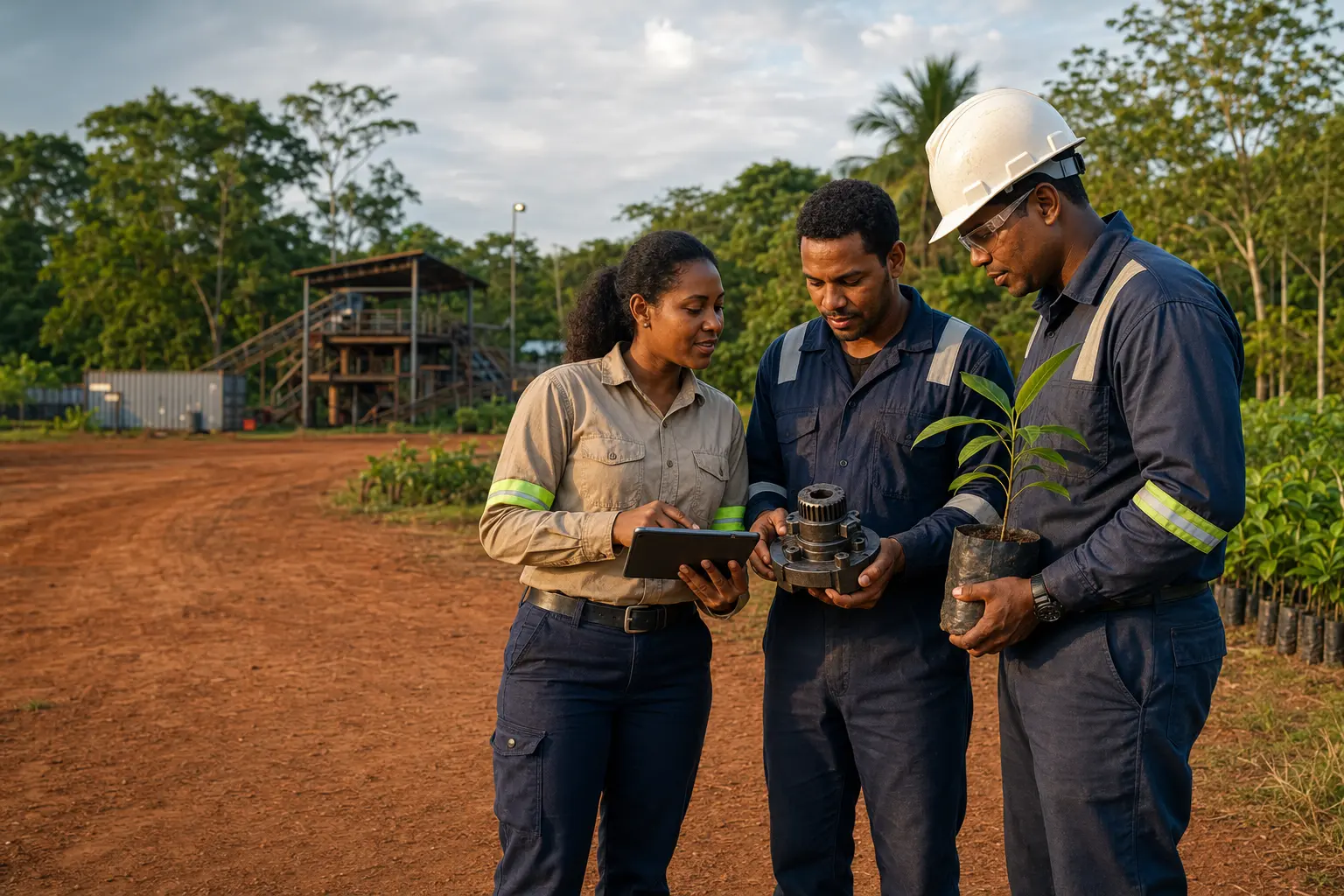 Surinaamse talenten werken en leren samen in een technische omgeving